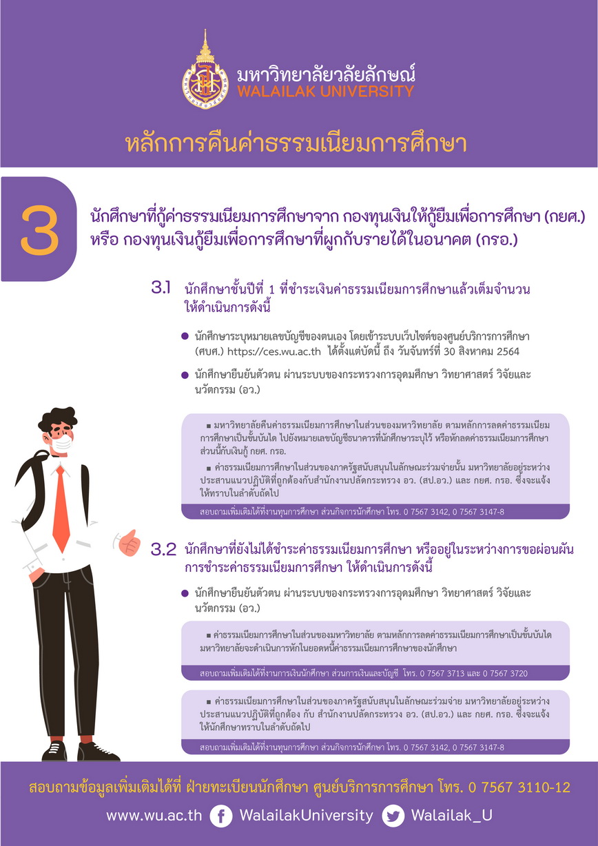 มหาวิทยาลัยวลัยลักษณ์ลดค่าธรรมเนียมการศึกษา ภาคเรียนที่ 1/2564 50% ตามมติคณะรัฐมนตรี-3