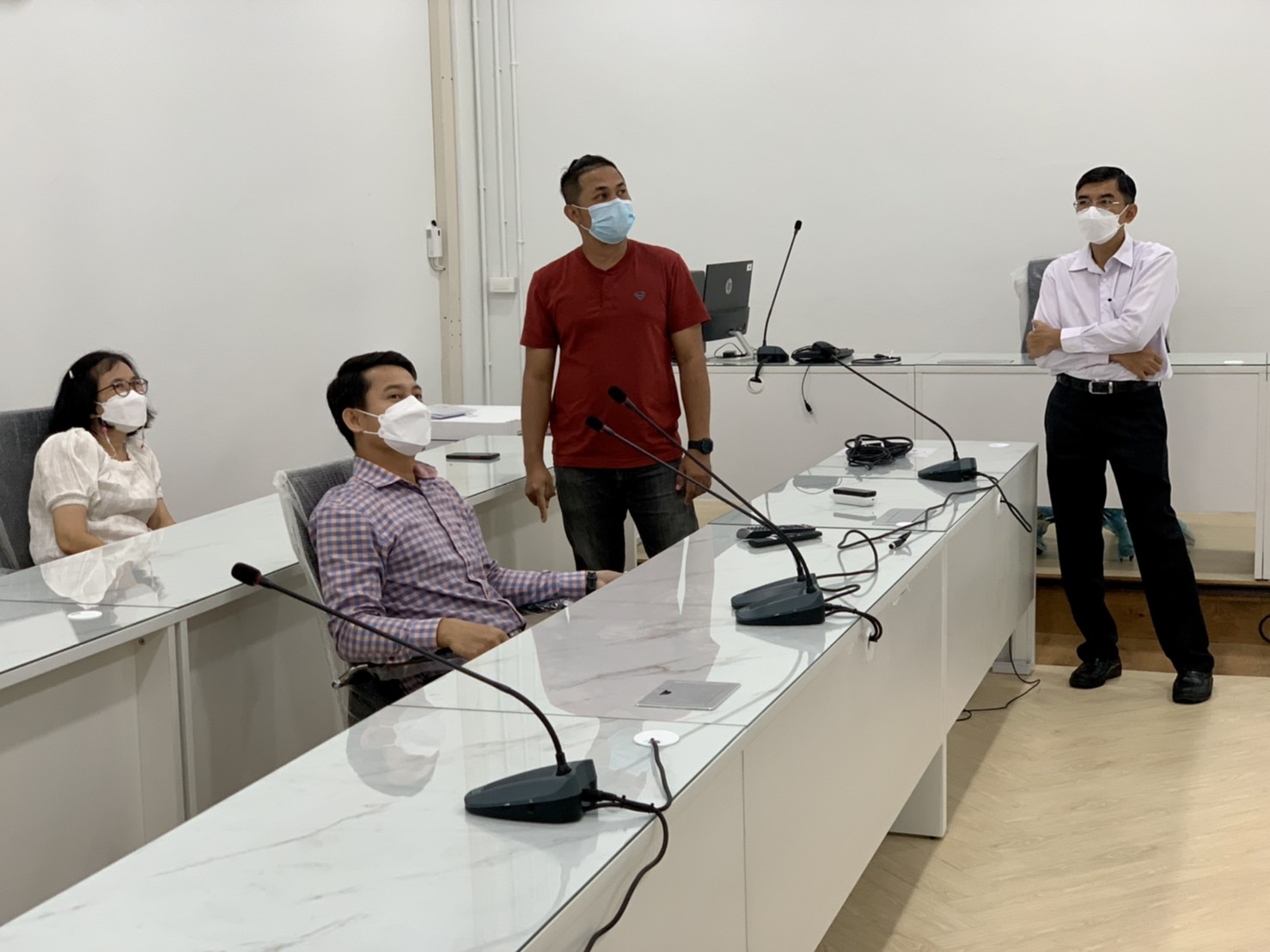 รองอธิการบดีฝ่ายกิจการนักศึกษาตรวจรับงานปรับปรุงเพื่อเตรียมพร้อมรับนักศึกษาหลังเปิดเรียนตามปกติ