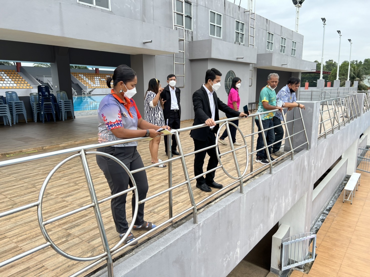 รักษาการแทนรองอธิการบดีลงพื้นที่ศูนย์กีฬาฯ ติดตามงานซ่อมบำรุง