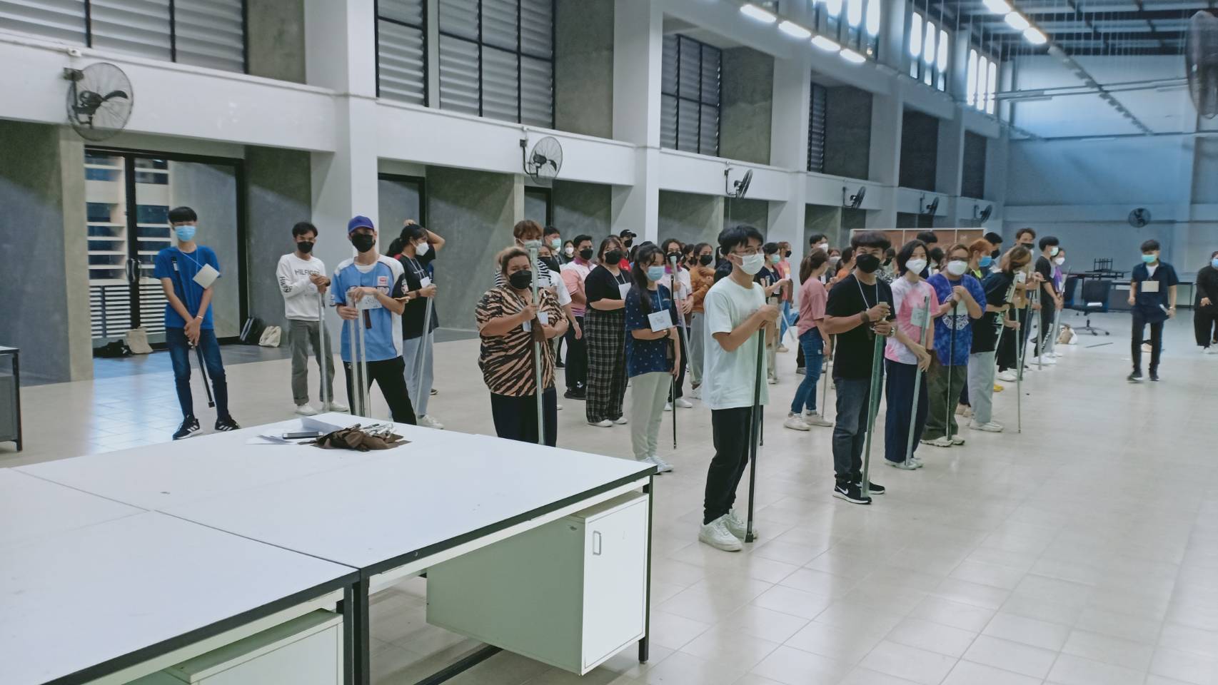 หัวหน้าส่วนกิจการนักศึกษาสังเกตการณ์การจัดกิจกรรมนักศึกษาสถาปัตย์ฯ วิถีใหม่